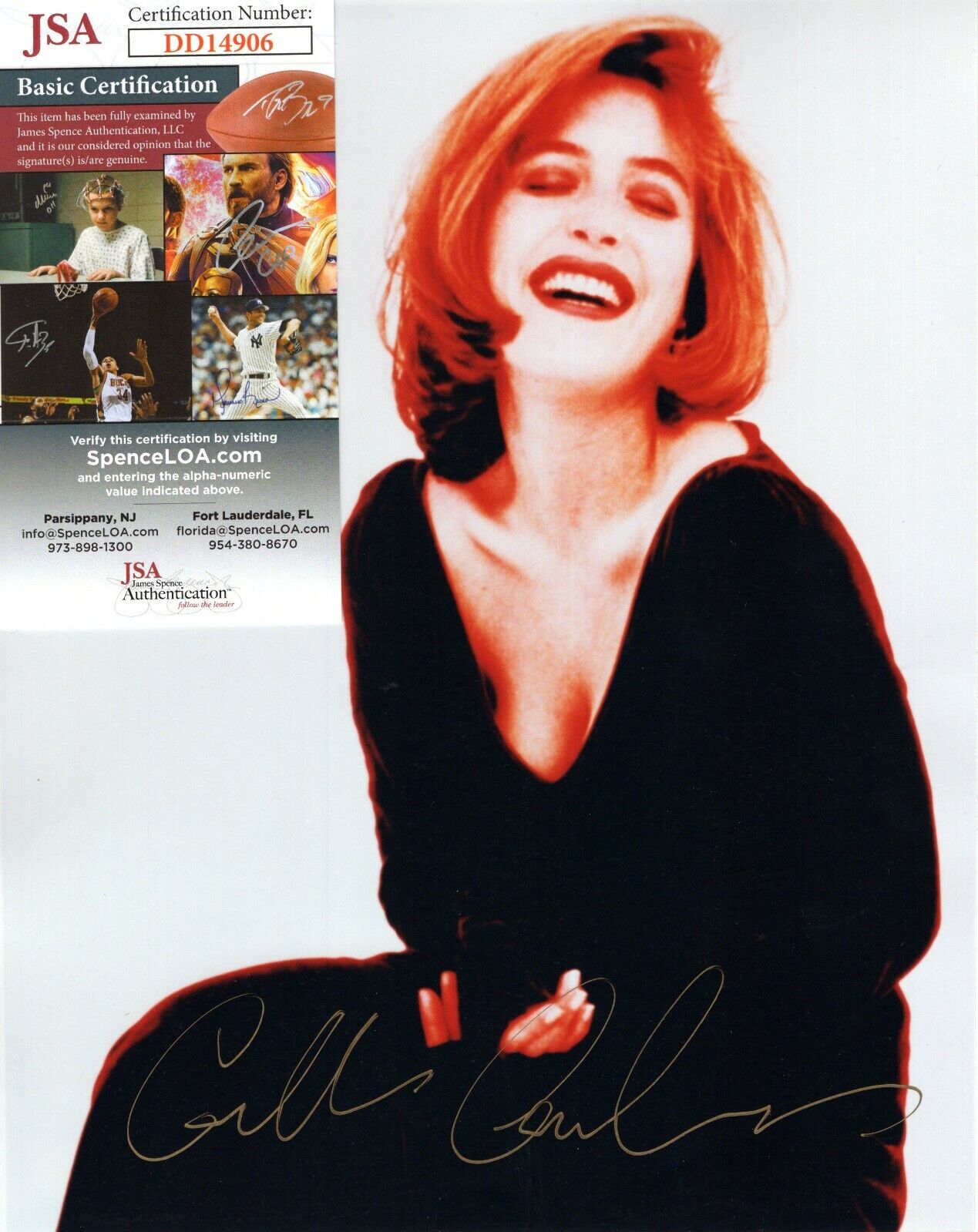 Gillian Anderson Actress Movie Star Hand Signed Autograph 8x10 Photo Poster painting w/ JSA COA