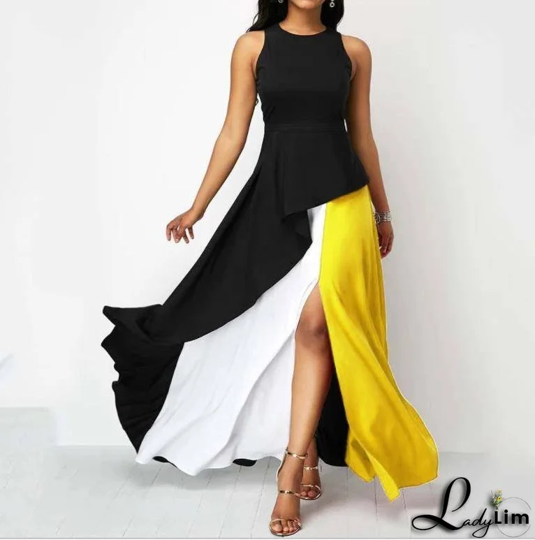 Oversize Color Blocking Dress