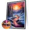 Diamond Painting-DIY Full Round Drill Snow Scenery