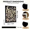 DIY Pearl Painting Dream Big for Home Wall Decor with Frame(30x40cm)