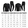 30 Areas USB Electric Heated Underwear Long Johns Heating Jacket (Black XL)