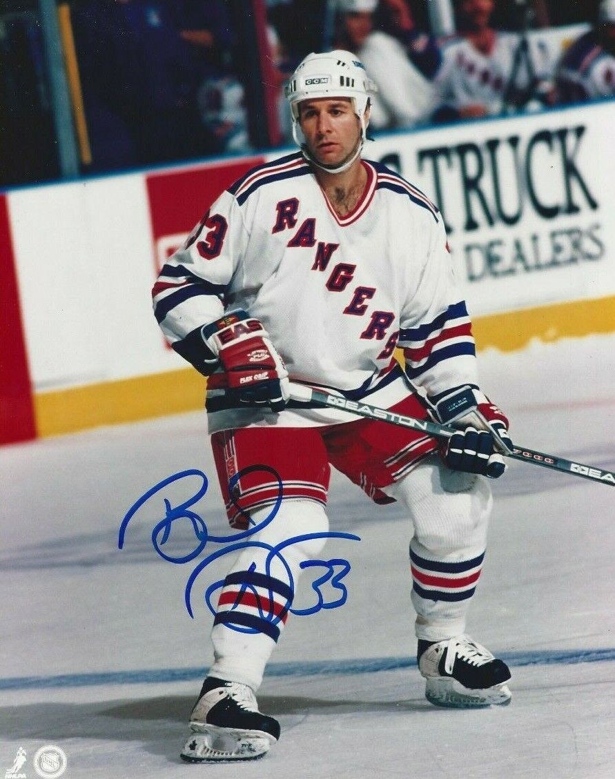 Bruce Driver Autographed 8x10 New York RangersB697