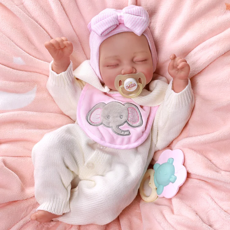 Babeside Sleeping Reborn Baby Cookie 17'' Baby Little Infant Girl Best Gift for Kids