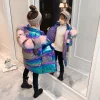 Kids Girl Winter Silver Jacket Christmas Snowsuit Coats Long Parka