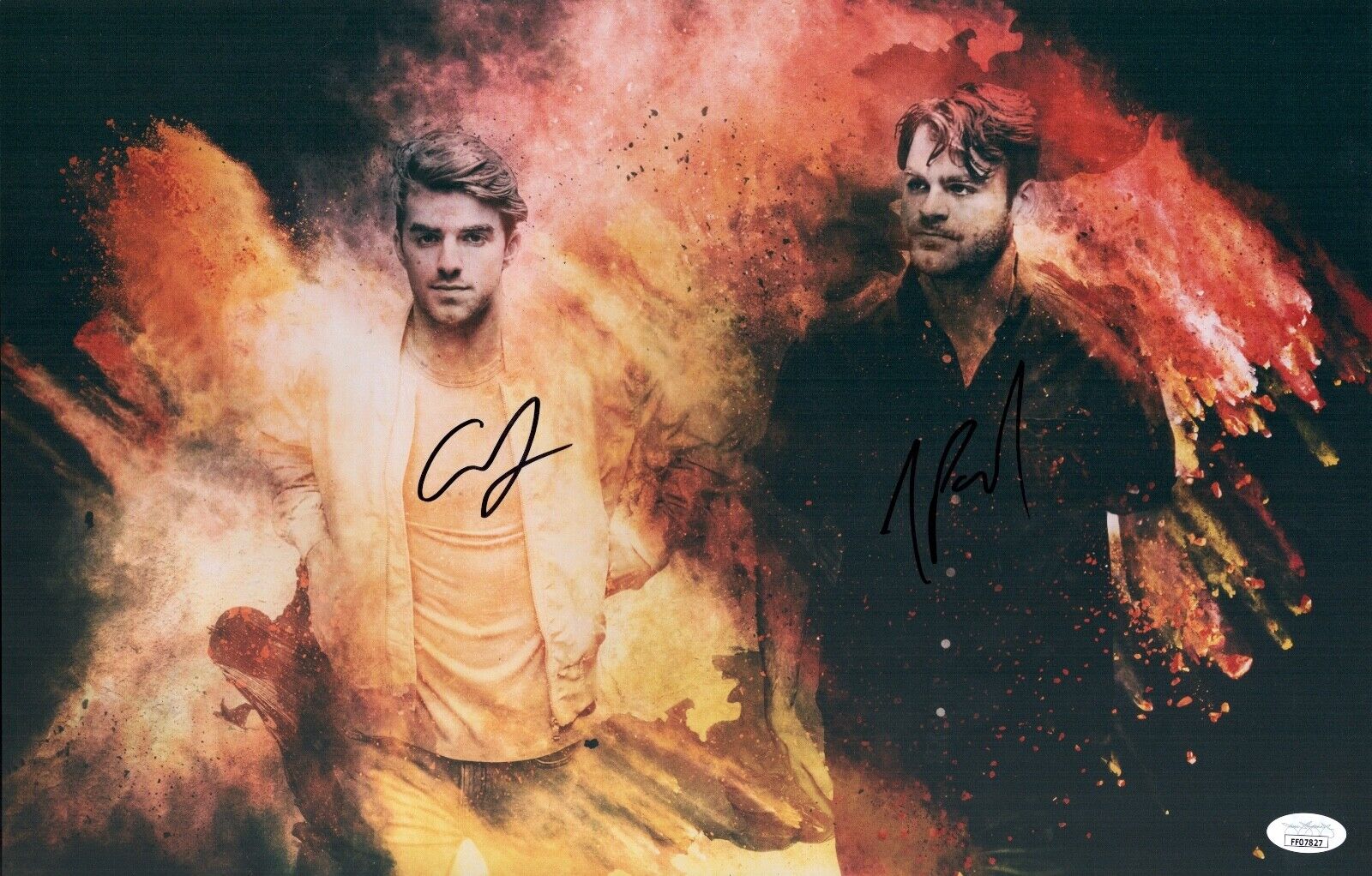 THE CHAINSMOKERS Drew Taggart & Alex Pall Signed 11x17 Photo Poster painting Autograph JSA COA