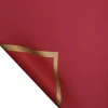 Elegant Plain Color Golden Edge Gift Package Flower Wrapping Paper