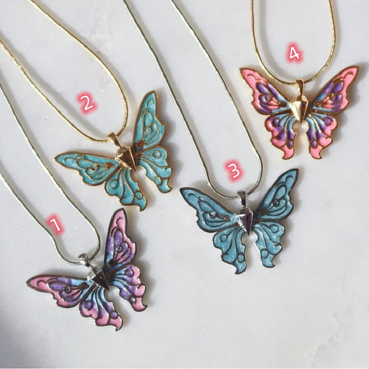 Colorful Butterfly Necklace