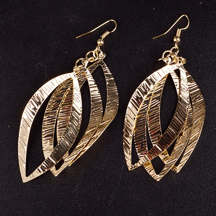Party Retro Spiral Flower Ring Earrings