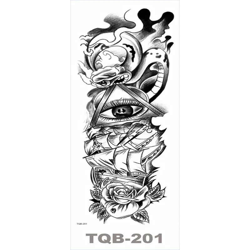 SDRAWING Temporary Tattoo Stickers Egypt Lion King Tiger Tattoo Sticker Women Body Tattoo Stickers Tattoo Sleeve Large Tattoo Art Tattoo