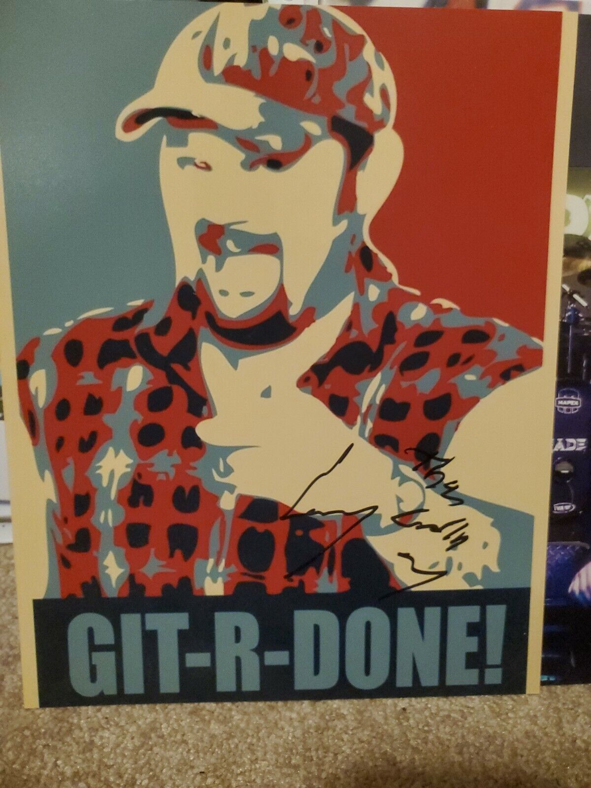 Larry The Cable Guy Signed 8x10 Photo Poster painting AUTO Autograph