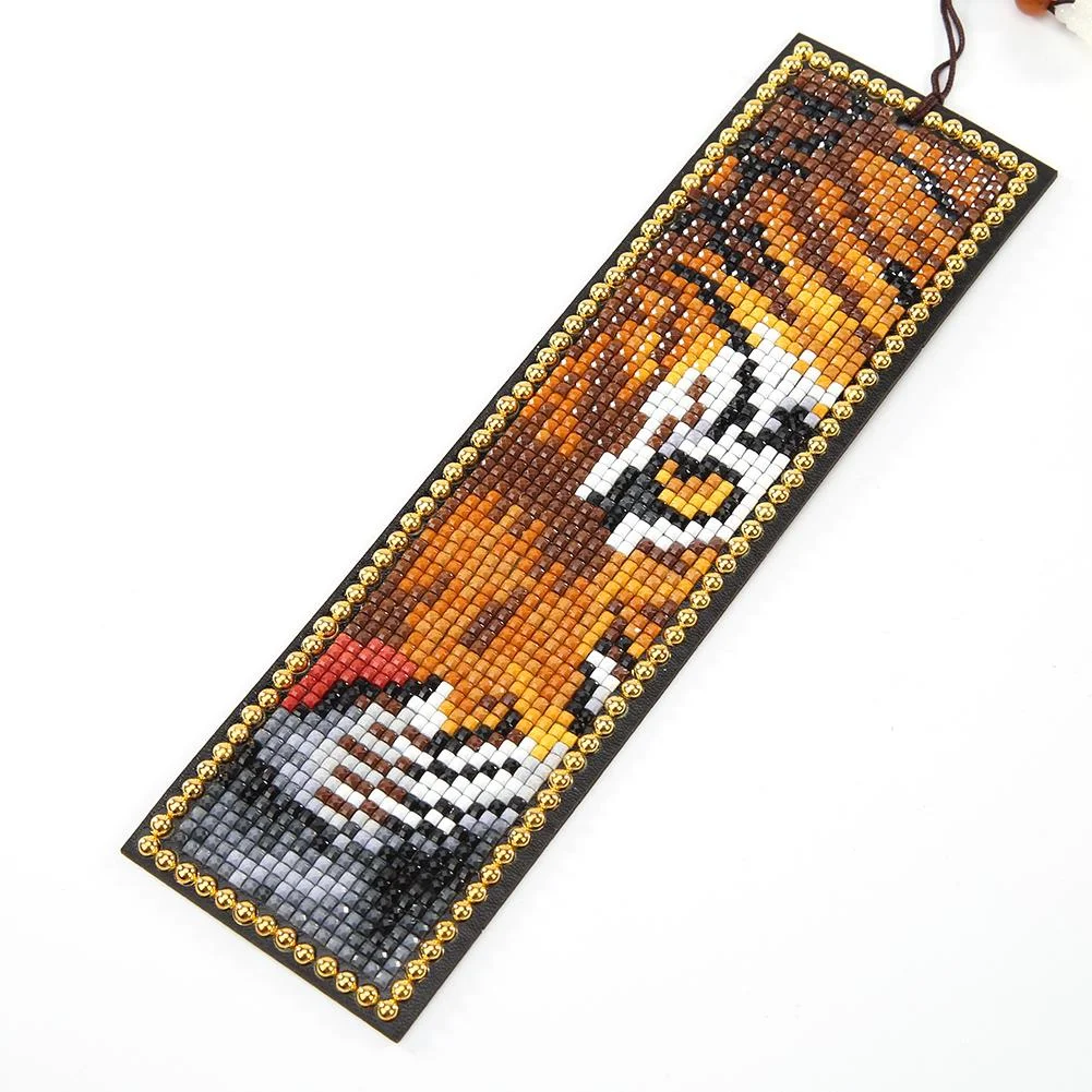 DIY Special Shaped Diamond Painting Leather Bookmark Tassel Book Marks Gift
