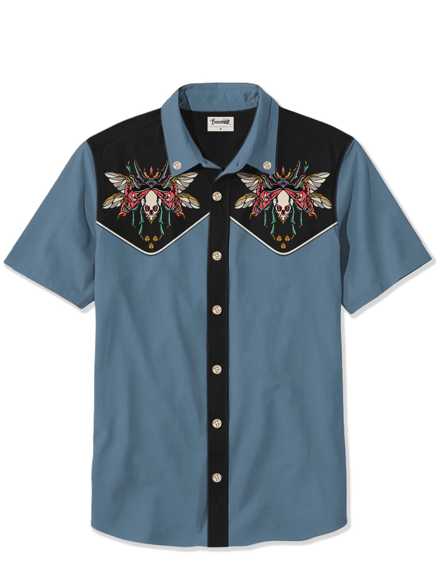 【ILLUSTRA.13 X Boozelele】Skull Beetle - 100% Cotton Shirt
