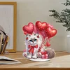 DIY Cat Love Balloon Acrylic Special Shape Diamond Painting Desktop Ornaments