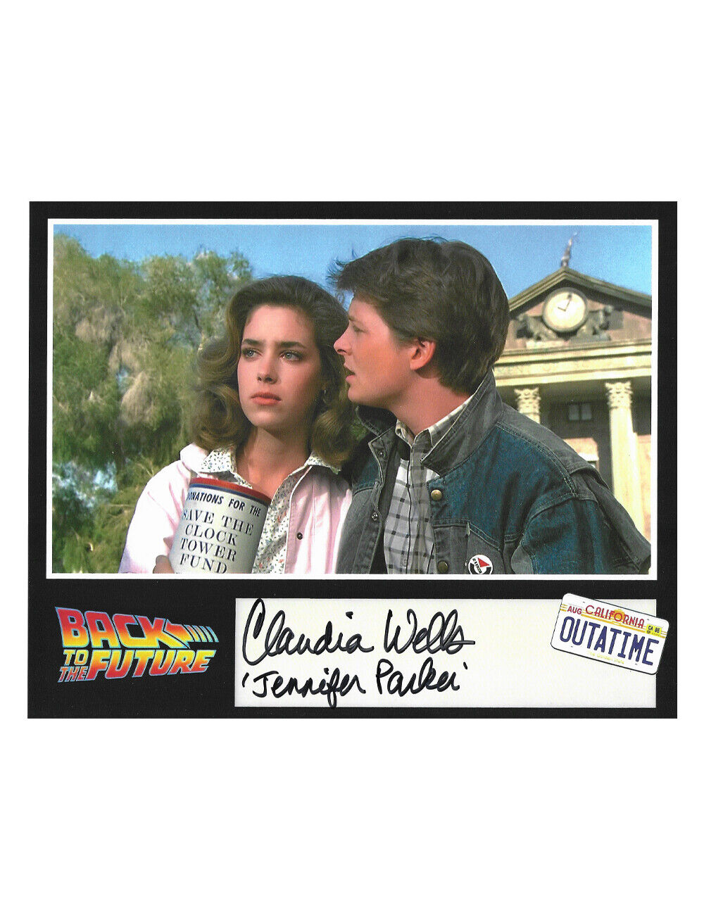 10x8 Back To The Future Print Signed by Claudia Wells 100% Authentic With COA