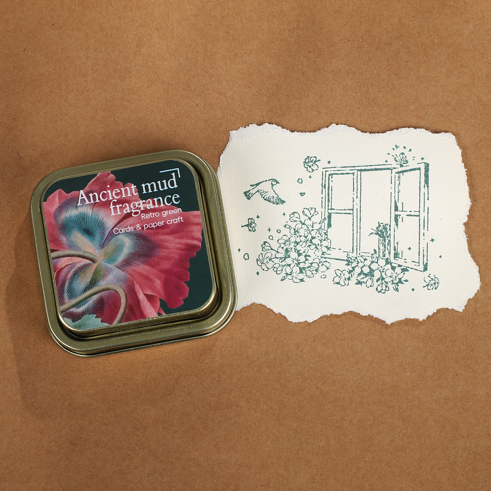 Ink pad - Ancient Mud Fragrance Series Vintage Iron Box Ink Printing 