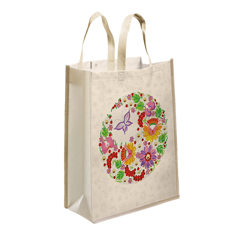 DIY Diamond Painting Handbag Mosaic Eco-friendly Bags (Butterfly Flower) gbfke
