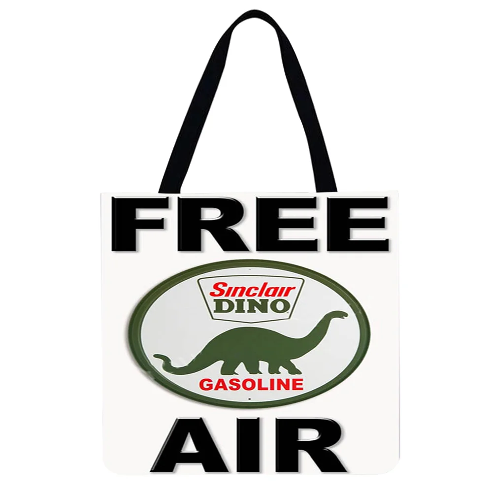 Linen Tote Bag -Dinosaur