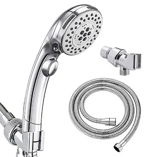 SUPTREE Shower Head with Handheld High Pressure Shower Heads Attached with Extra Long Hose for Bathroom
