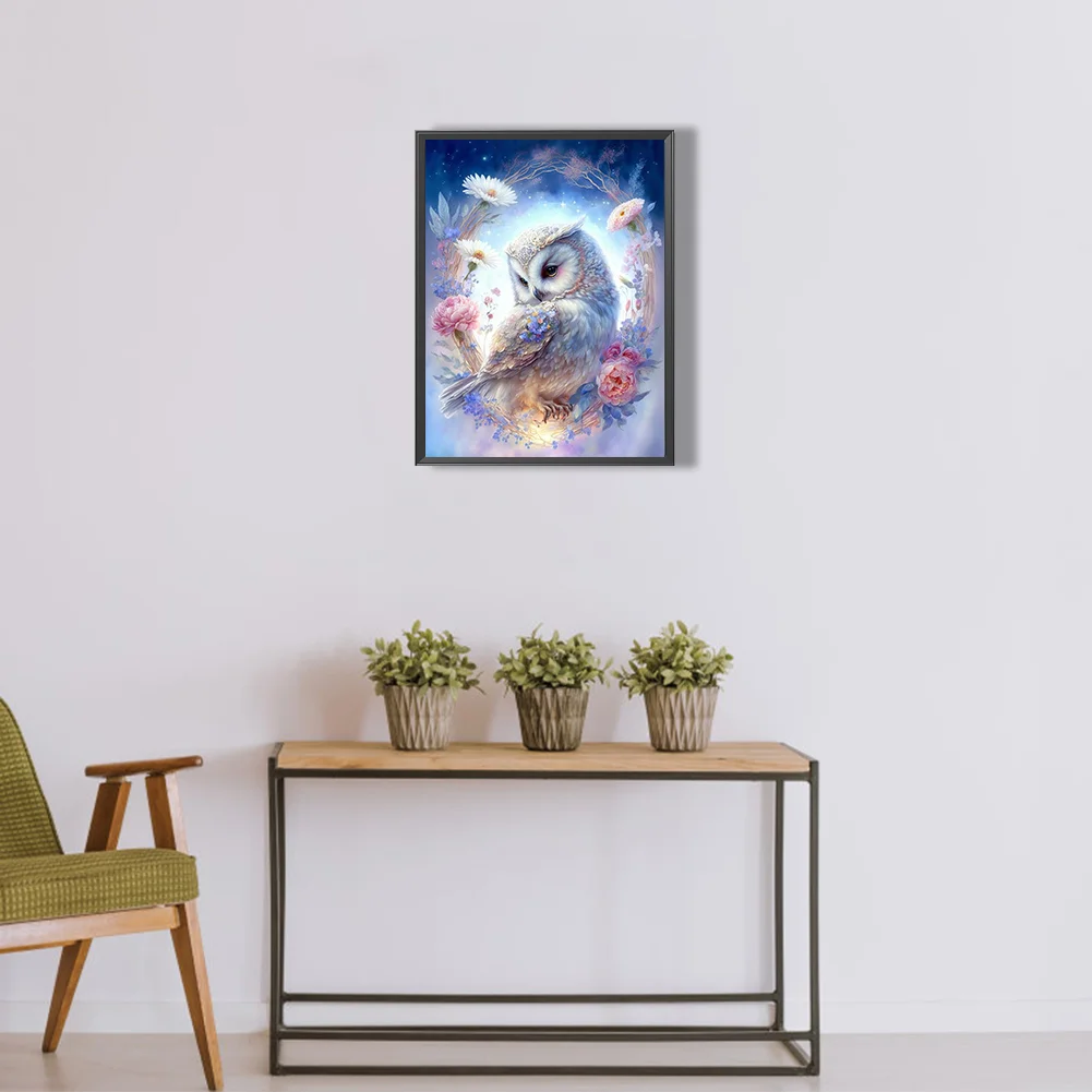Diamond Painting - Full Round Drill - Owl(30*40cm)