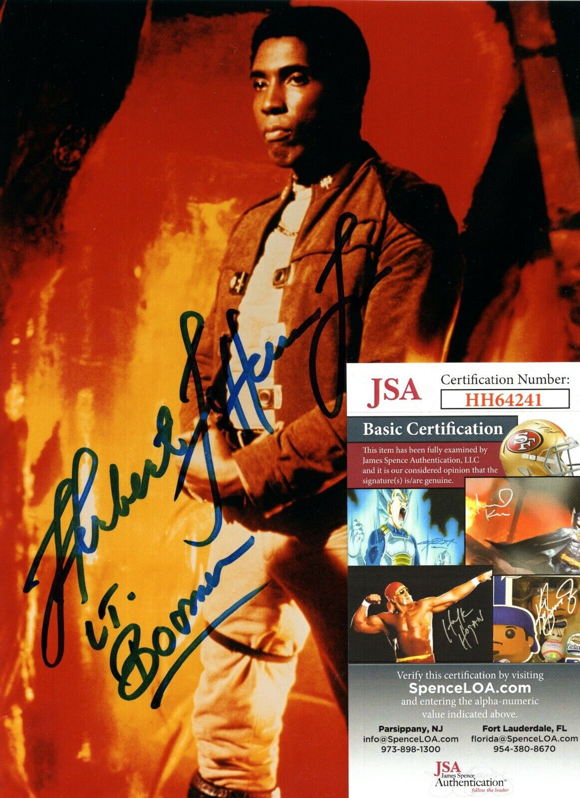 Herbert Jefferson Jr Lt. Boomer Battlestar Galactica Hand Signed 7x9 Photo Poster painting JSA