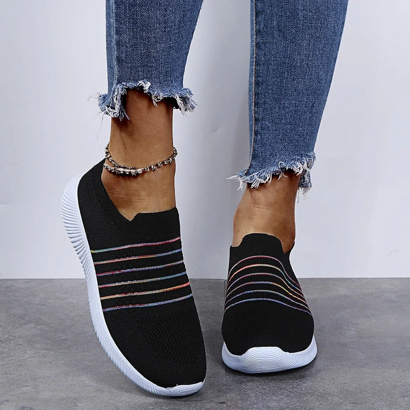 2021 Sneakers Women Shoes Flats Casual Ladies Shoes Women Loafers Mesh Light Breathable Female shoes Plus size