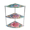 Plateau de rangement de fleurs en acrylique &agrave; 3 niveaux-bo&icirc;te de rangement de bricolage