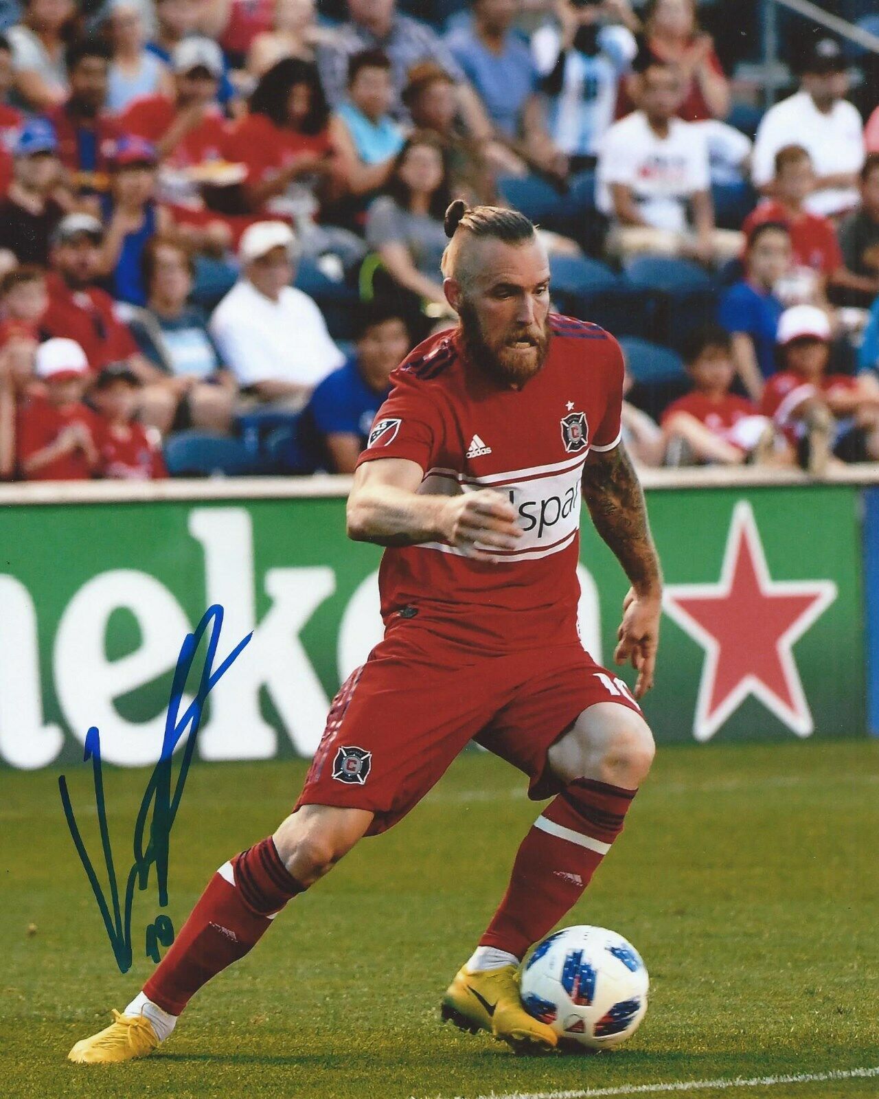 Aleksandar Katai Signed 8x10 Photo Poster painting Chicago Fire SC MLS Soccer Autographed COA