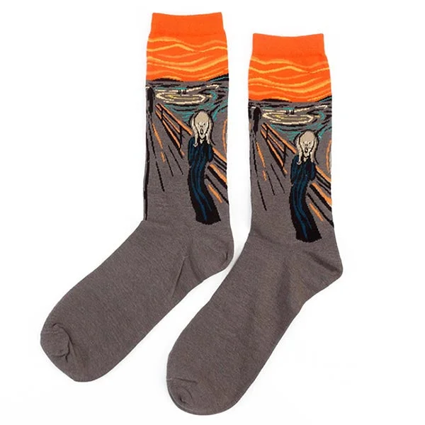 The Scream Munch Socks