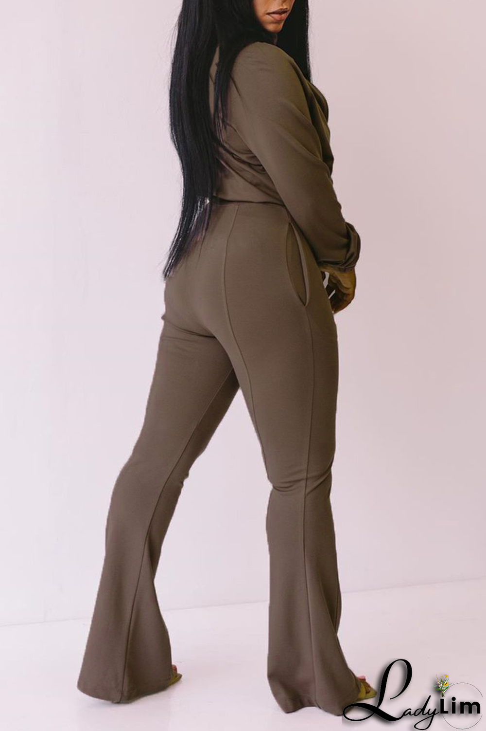 Black Fashion Print Patchwork Turndown Collar Long Sleeve Two Pieces