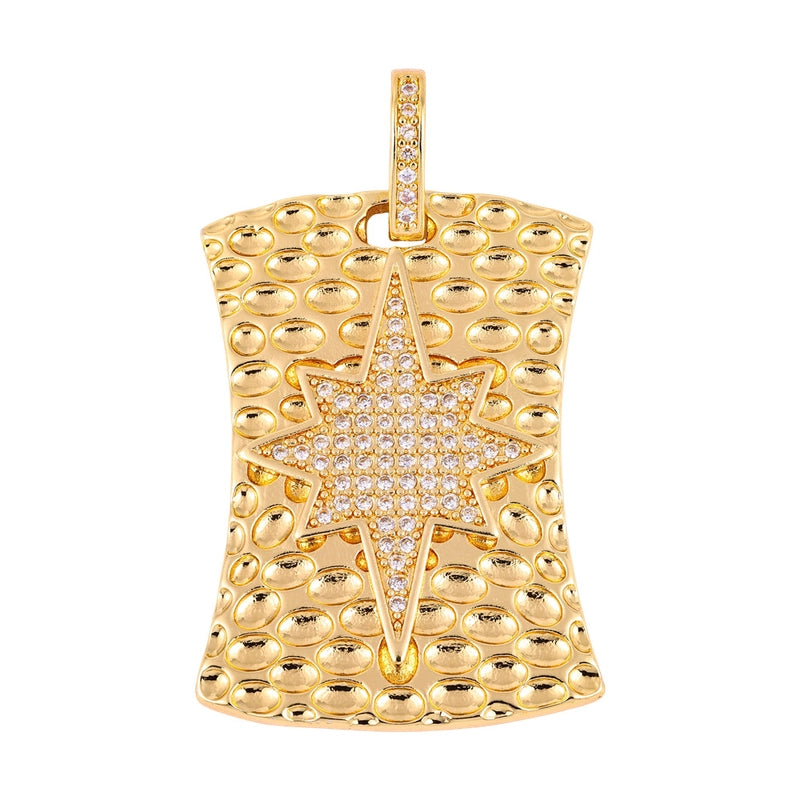 1 Piece Copper Zircon Four Leaf Clover Round Heart Shape Pendant Jewelry Accessories