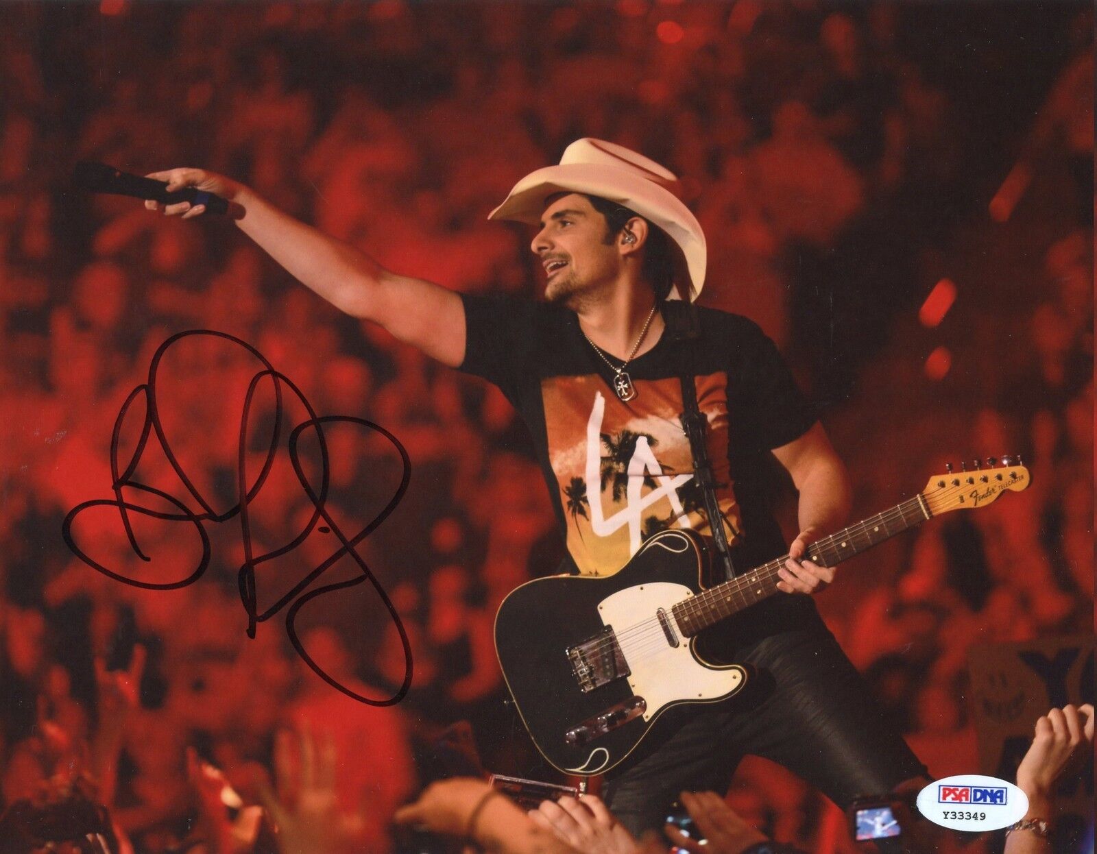 Brad Paisley 8x10 Photo Poster painting Signed Autographed Auto PSA DNA Country Music Superstar