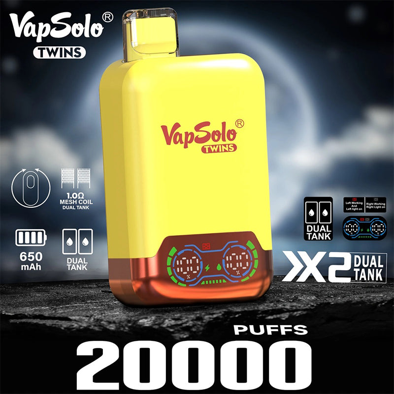 Vapsolo Twins 20000 Puffs Disposable Vape Wholesale Vapsolo CTYVape