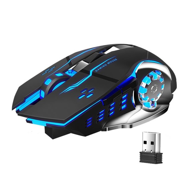 AULA SC100 Wireless Silent Gaming Mouse Rechargeable 2400 DPI 7 Buttons Ergonomic Optical USB Mute Mouse for PC Laptop Desktop - BlackFridayBuys
