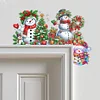 DIY Xmas Diamond Art Door Corner Pendants Wooden Door Decoration Kit