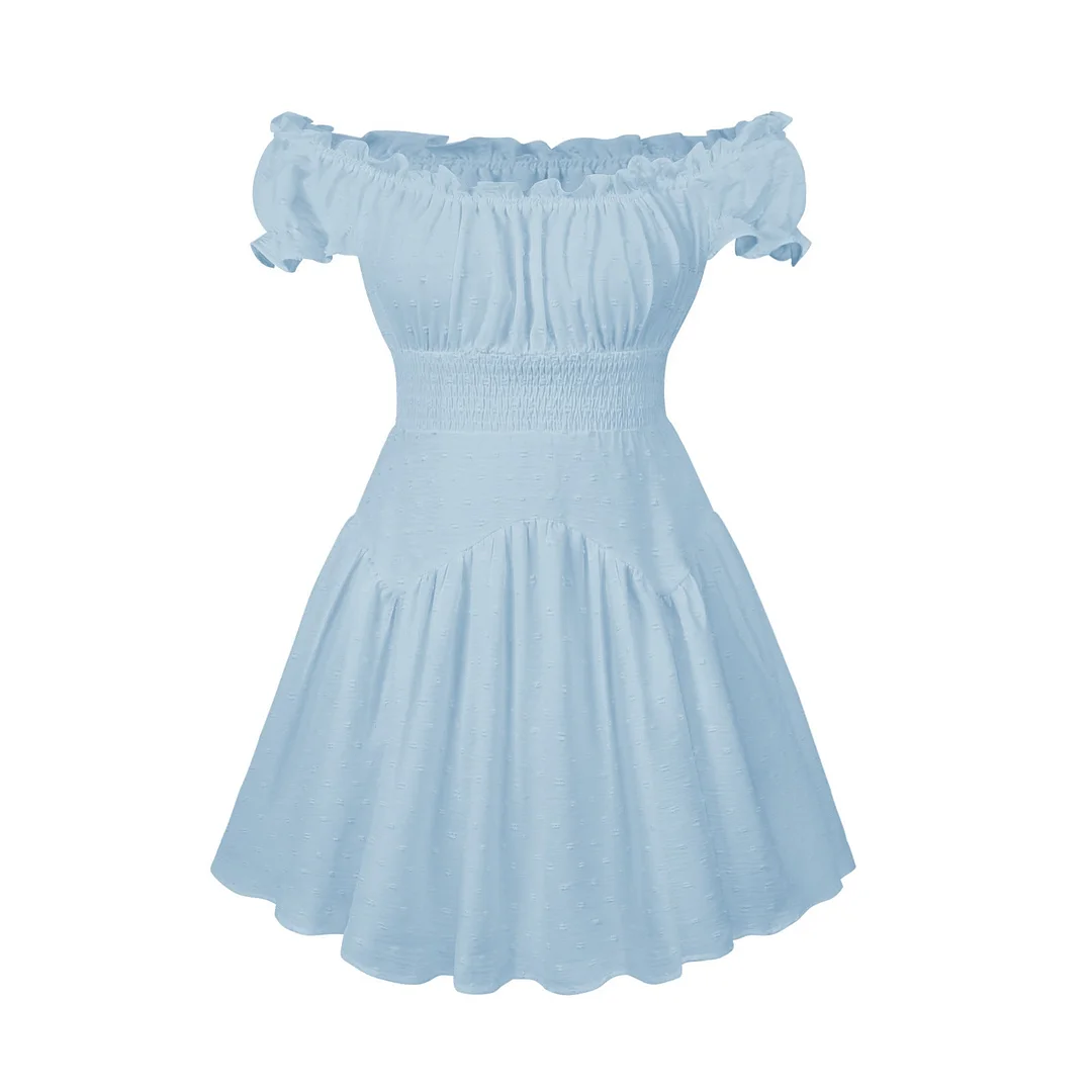 Uveng Summer Plain Fashion Wear Elegant French Dresses