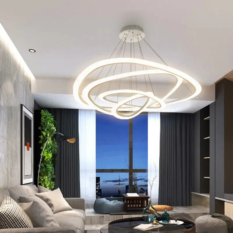 Modern LED Pendant Lights For Living Room Dining Room 3/2/1 Triangle ...