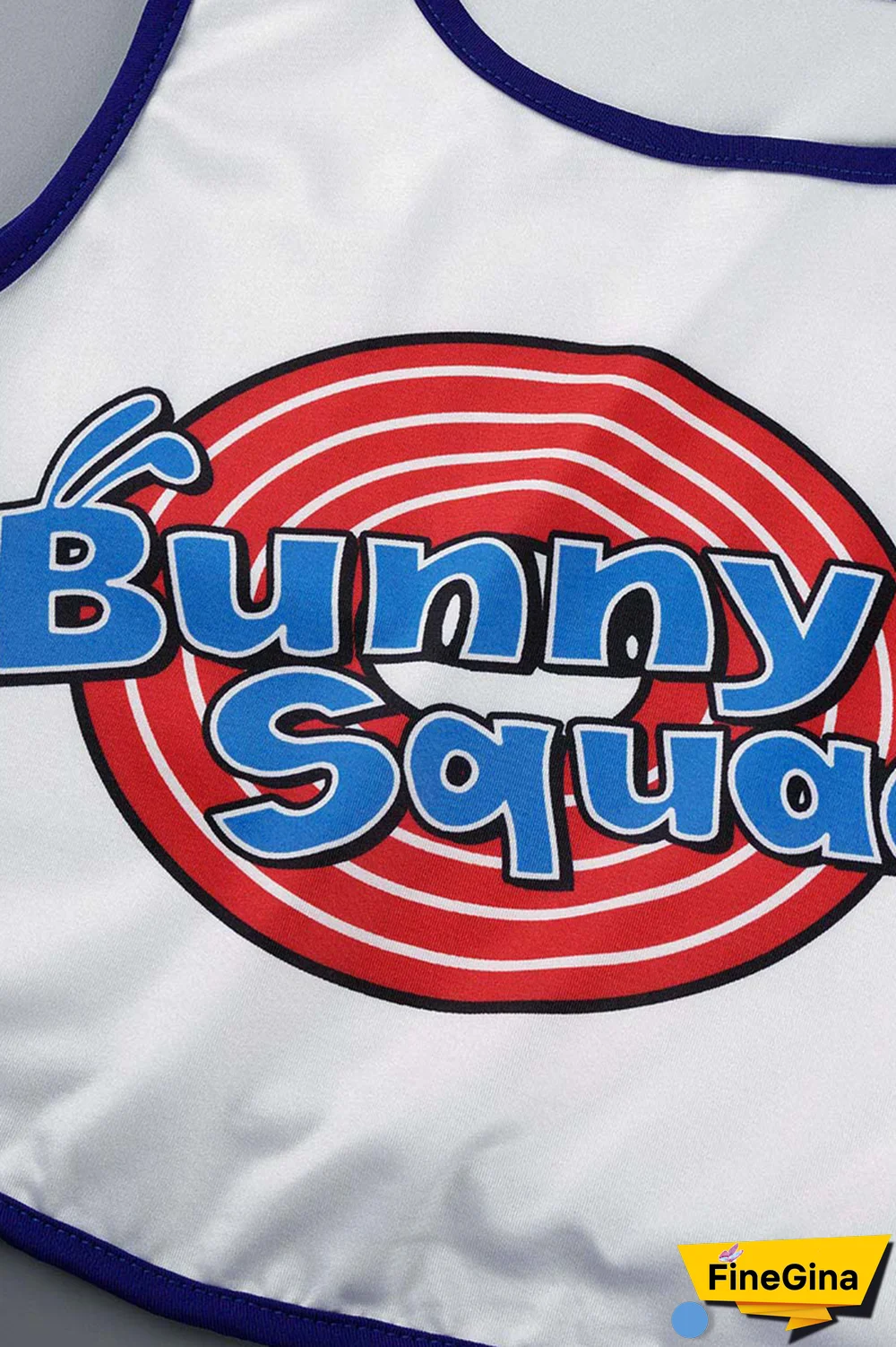 White Party Print Patchwork U Neck Sleeveless Two Pieces