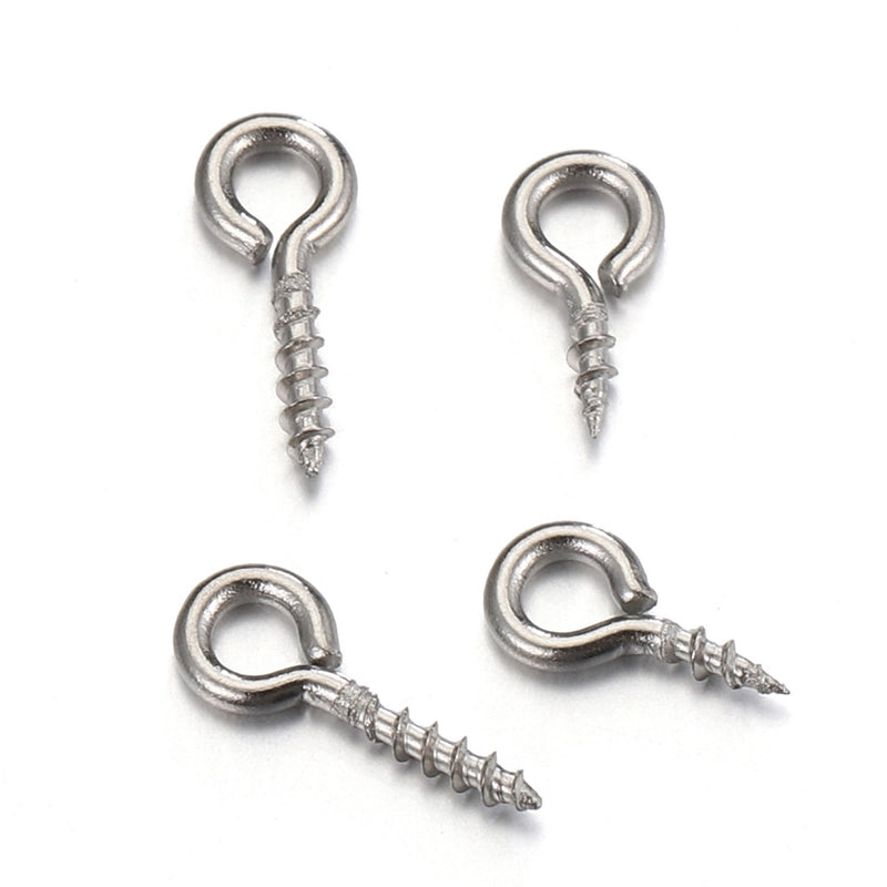 50 PCS/Package 304 Stainless Steel Geometric Screw Ornament Accessories