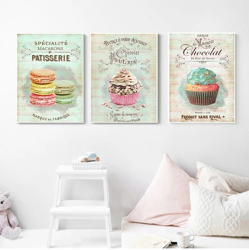 Nordic Decoration Home Posters Kitchen Restaurant Dessert Bread Canvas Painting Wall Art Picture For Living Room Decor No Framed