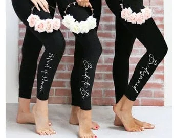 pornhint Pornhint Custom Leggings, Bride Leggings, Custom Bridesmaid leggings. Bachelorette bridesmaid tights with your own text, Custom bride leggings,