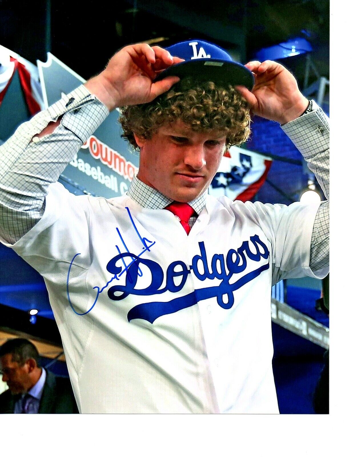 Grant Holmes Oakland A's autographed signed 8x10 Photo Poster painting Dodgers 1st round pick e