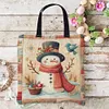 【Limited Stock Sale】Christmas Snowman And Bird-11CT DIY Stamped Cross Stitch Shopping Bag 40*40cm tapestrymarket