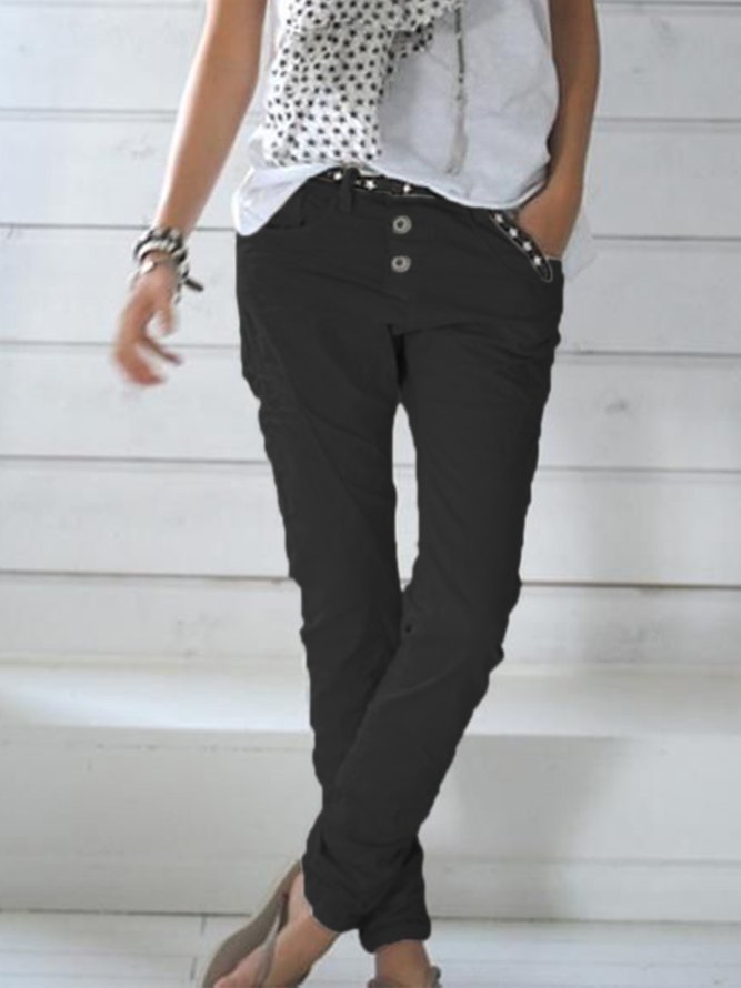 Cotton-Blend Pants