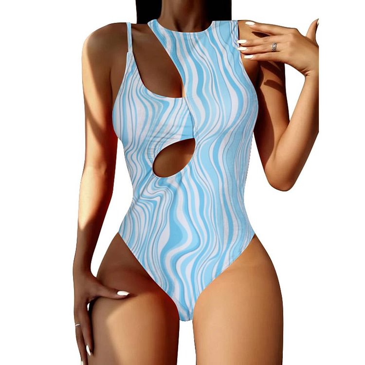 Hollow Solid Sexy One Piece Swimsuit