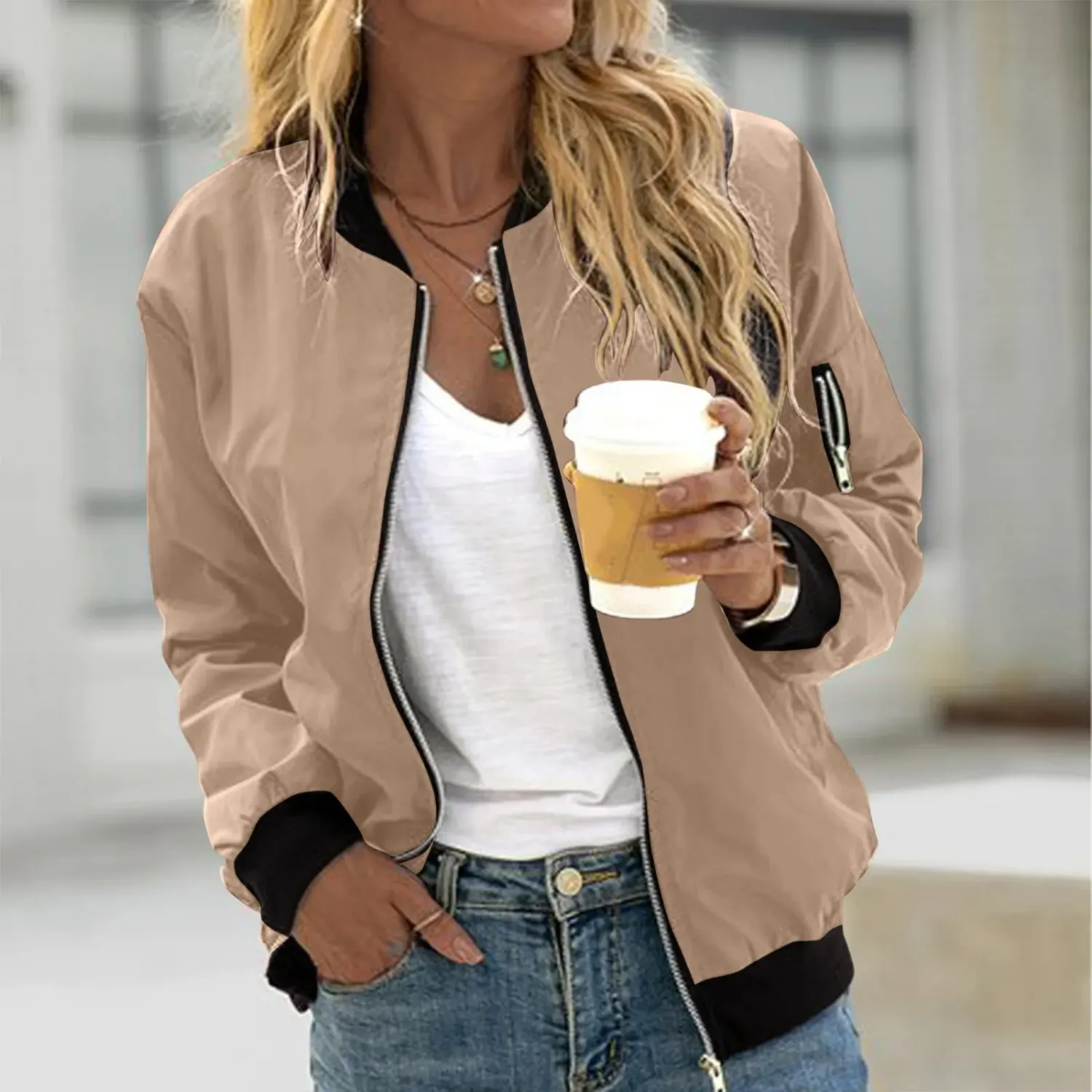 Casual Bomber Jacket for Women in various styles
