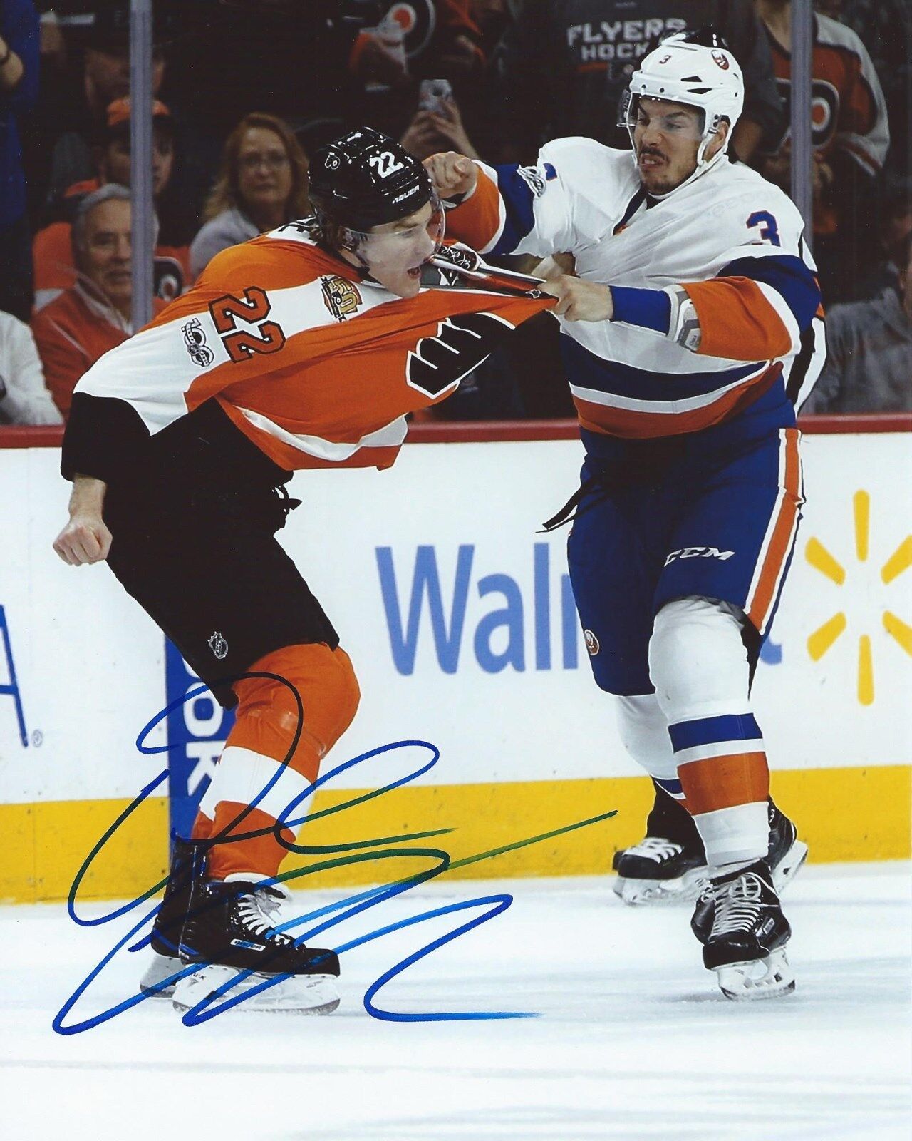 Dale Weise Signed 8x10 Fight Photo Poster painting Philadelphia Flyers Autographed COA B