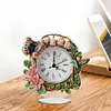 DIY Butterfly Hummingbird Acrylic Diamond Painting Clock Desktop Ornaments