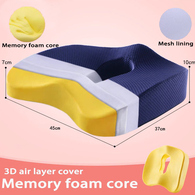 Ergonomic Memory Foam Orthopedic Seat Cushion