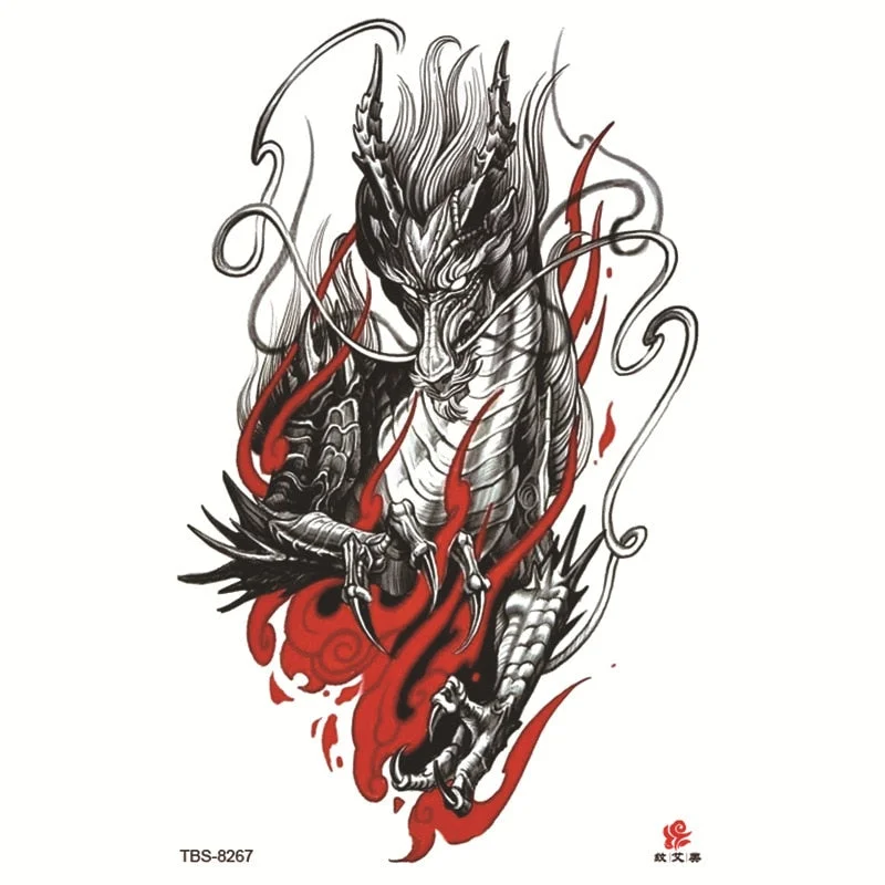 Waterproof Temporary Tattoo Sticker Warrior Girl Flash Tattoos Beauty Portrait Angel Body Art Arm Fake Tatoo Women arm tattoo