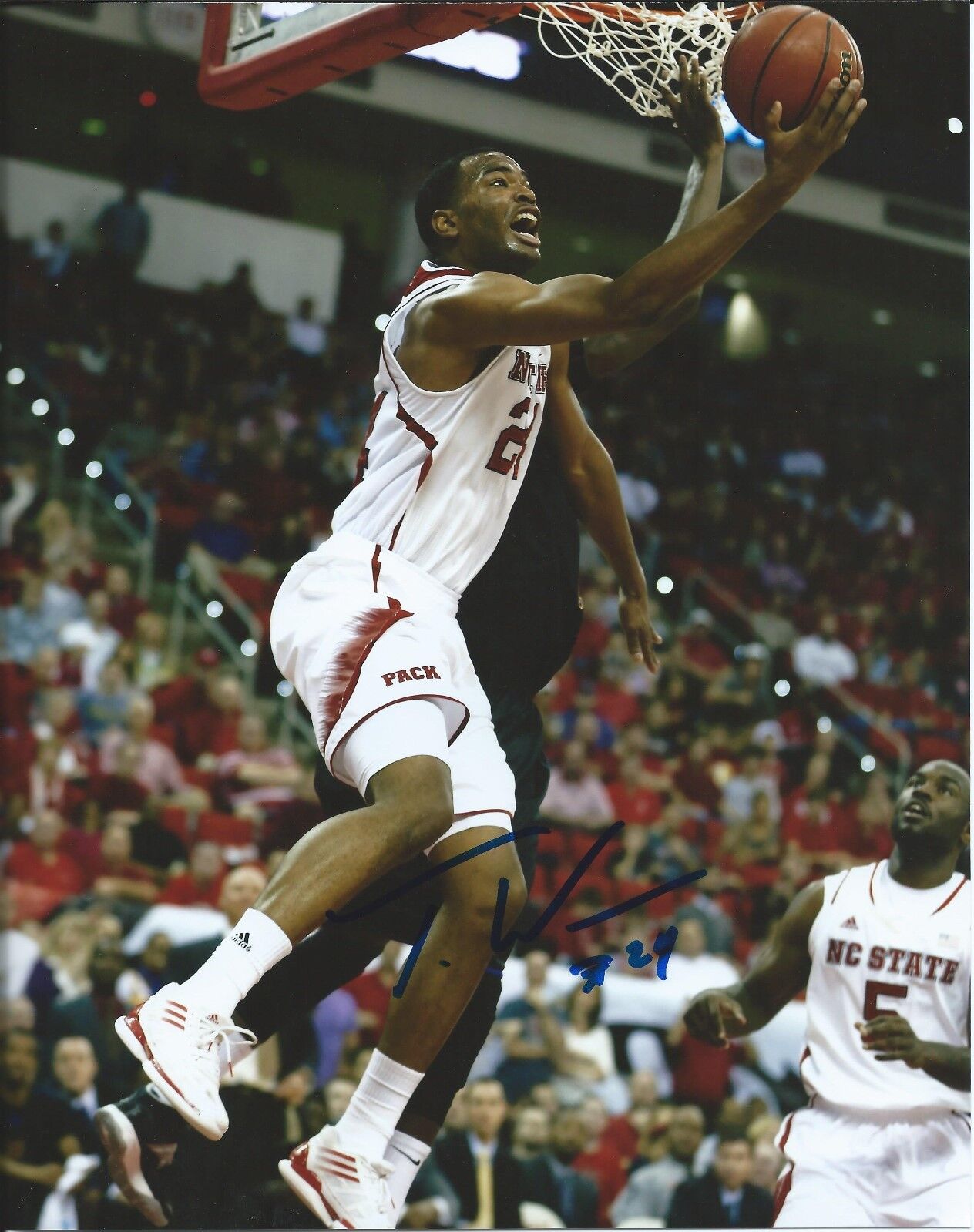 TJ WARREN signed NC STATE WOLFPACK 8x10 Photo Poster painting